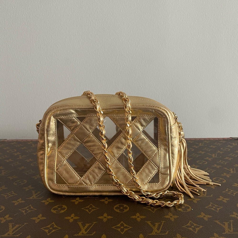 Vintage Chanel Gold/Clear Crossbody